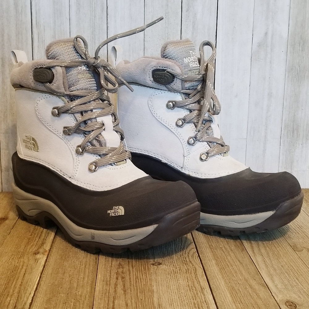 The North Face Chilkat II waterproof hiking boots.